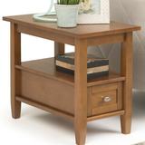 Lark Manor™ Agrippino Solid Wood End Table w/ Storage Wood in Green/Yellow/Brown, Size 20.0 H x 14.0 W x 24.0 D in | Wayfair