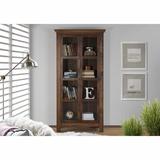 Gracie Oaks Colucci 71" Tall Solid Wood 2 - Door Accent Cabinet Wood in Brown, Size 71.0 H x 35.0 W x 14.0 D in | Wayfair