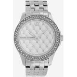 Quilted Style Stainless Steel Watch - Metallic - Armani Exchange Watches