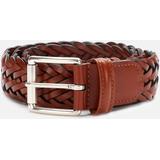 Woven-leather Belt - Brown - Andersons Belts