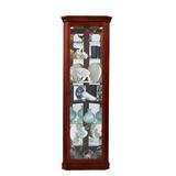 Lighted 8 Shelf Corner Curio Cabinet in Victorian Brown - Home Meridian 21001