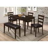 Red Barrel Studio® Grizel 5 - Piece Dining Set Wood/Upholstered Chairs in Brown, Size 30.0 H in | Wayfair 7E68C08E7D4F4BAE920F9D06226480C9