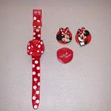 Disney Accessories | Kids Disney Parks Minnie Mouse Digital Watch | Color: Red/White | Size: Osg