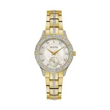 Bulova Women's Stainless Steel Swarovski® Dial Bracelet Watch, White