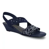 Impo Gatsby Women's Stretch Wedge Sandals, Size: 9.5, Brt Blue