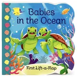Babies in the Ocean Flip-A-Flap Children's Board Book, Multicolor
