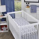 Disney Mickey Mouse 3 Piece Crib Bedding Set Polyester in Blue/Gray/White, Size 34.0 W in | Wayfair 7765276P