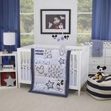 Disney Mickey Mouse - Timeless Fitted Crib Sheet Polyester in Black/White, Size 28.0 W x 8.0 D in | Wayfair 7765003P