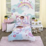 Disney Doc Mcstuffins 4 Piece Toddler Bedding Set Polyester in Indigo | Wayfair 4149416P