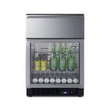 Summit Appliance 110 Cans (12 oz.) Freestanding Beverage Refrigerator w/ Wine Storage Stainless Steel/Glass in Gray | Wayfair SCR615TD
