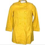 J. Crew Jackets & Coats | J Crew Yellow 100% Cotton Pea Coat Size 2 | Color: Yellow | Size: 2