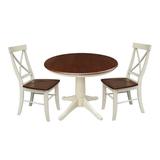 August Grove® Neale 2 - Person Solid Wood Dining Set Wood in Brown | Wayfair 3AA376FC64674EAA8763DD7C8546BCF2