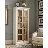 Rosalind Wheeler Curio Cabinet Wood/Glass in Brown/White, Size 75.0 H x 33.0 W x 16.0 D in | Wayfair 3B9A099CB3854FB7836A70F4EC09127C