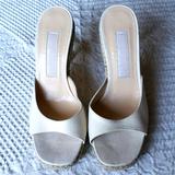 Michael Kors Shoes | Michael Kors Cantabria Ivory Canvas Sandals | Color: White | Size: 7
