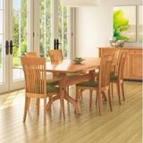 Copeland Furniture Sarah 5 Piece Solid Wood Dining Set Wood/Upholstered in Brown/Red, Size 30" H x 40" W x 40" D | Wayfair