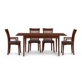 Copeland Furniture Sarah 5 Piece Solid Wood Dining Set Wood/Upholstered Chairs in Brown/Red, Size 30" H x 78" W x 36" D | Wayfair