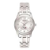 Women's Silver North Carolina Central Eagles Dial Stainless Steel Quartz Watch