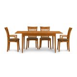 Copeland Furniture Sarah 5 Piece Solid Wood Dining Set Wood/Upholstered in Brown/Red, Size 30" H x 78" W x 36" D | Wayfair