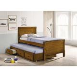 Granger Twin 3 Drawer Mate's & Captain's Bed w/ Trundle by Coaster Wood in Brown, Size 47.25 H x 42.0 W x 78.75 D in | Wayfair 461371T