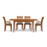 Copeland Furniture Sarah 5 Piece Solid Wood Dining Set Wood/Upholstered Chairs in Brown/Red, Size 30.0 H in | Wayfair