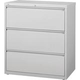 Lorell 3-Drawer Putty Lateral Files-Putty Metal/Steel in Gray, Size 40.3 H x 36.0 W x 18.6 D in | Wayfair 88029