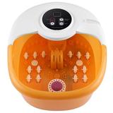 Homdox Timeable Foot Spa Misiki Foot Bath Massager w/ Vibration, 7 Massage Rollers & Pedicure Stone For Tired Feet in White/Yellow | Wayfair