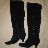 Nine West Shoes | Nine West | Suede Knee High Boot Size 5.5 | Color: Black | Size: 5.5