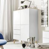 AllModern Dot Accent Cabinets Wood in White, Size 53.93 H x 42.5 W in | Wayfair 730E47B18B644D7B80A56959CAB5C1F4