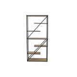 Latitude Run® Wood Bookcase w/ Metal Frames, 7-shelf Industrial Storage Shelf Organizer in Brown, Size 70.87 H x 11.81 W x 31.5 D in | Wayfair