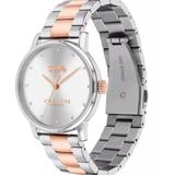 Coach Accessories | Check Out The Videocoach Women's Grand Two-Toned Bracelet Watch | Color: Gold/Silver | Size: 36 Mm