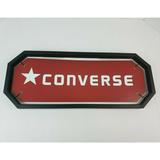 Converse Accents | Converse All Star Metal Frame Sign Store Display | Color: Black/Red | Size: Os