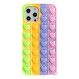 Shou Cellular Phone Cases Green - Green & Purple Rainbow Squishy Stress-Relief Silicone Phone Case