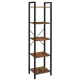 17 Stories Keemon Steel Etagere Bookcase in Brown, Size 57.5 H x 15.7 W x 11.8 D in | Wayfair 304D2381949F4E0990A82C381492640F