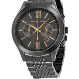 Michael Kors Accessories | Michael Kors Gunmetal Ion-Plated Mens Watch | Color: Gold/Tan | Size: Os