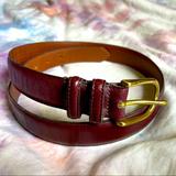 Coach Accessories | Coach 90s Burgundy Leather Belt | Color: Brown/Red | Size: 32