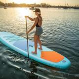EDGEWOOD Inflatable Stand Up Paddle Board, 10'6"/11'SUP Surfboard w/ Premium SUP Accessories Plastic in Green, Size 36.0 H x 14.0 W x 10.0 D in