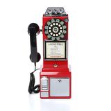 Williston Forge Vintage Pay Phone, Metal in Red, Size 18.25 H x 9.0 W x 6.5 D in | Wayfair B8213515982048398CAED21AB108FDAA