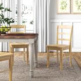 August Grove® Solid Wood Dining Chair Wood in Brown, Size 35.24 H x 18.11 W x 19.3 D in | Wayfair ATGR1106 29585597