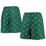 "Men's FOCO Green Oakland Athletics Cooperstown Collection Mini Logo Swim Shorts"