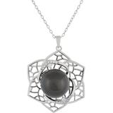 Fancy Round 9-10mm Tahitian Pearl Sterling Silver Necklace In Black At Nordstrom Rack - Black - Splendid Necklaces