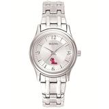 Women's Ole Miss Rebels Silver-Tone Dial Stainless Steel Quartz Watch