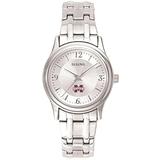 Women's Mississippi State Bulldogs Silver-Tone Dial Stainless Steel Quartz Watch