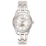 Women's Purdue Boilermakers Silver-Tone Dial Stainless Steel Quartz Watch