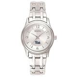 Women's Pitt Panthers Silver-Tone Dial Stainless Steel Quartz Watch