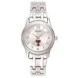 Women's Texas Tech Red Raiders Silver-Tone Dial Stainless Steel Quartz Watch