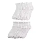 Men's GOLDTOE 12-pack Active Quarter Socks, Size: 6-12, White