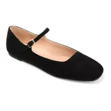 Journee Collection Carrie Women's Mary Jane Flats, Size: 6.5, Black