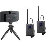 KKX XK200 2-Person Wireless Omni Lavalier Microphone System with Mini Tripod fo KKX-XK200