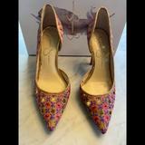 Jessica Simpson Shoes | Jessica Simpson Pink Multi Floral 6m | Color: Pink/Tan | Size: 6
