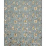 Samad Rugs Modern Tibet 3 Floral Hand-Knotted St. Croix Area Rug Silk/Wool, Size 96.0 W x 0.25 D in | Wayfair